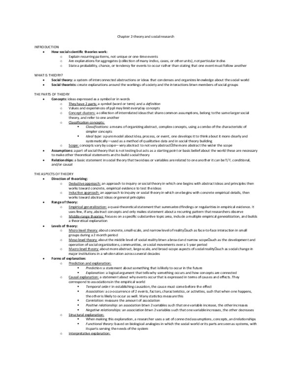 Sociology 2206A/B Chapter 2: chapter 2 notes thumbnail