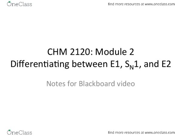 CHM 2120 Lecture Notes - Lecture 7: Alkene, Protic Solvent, Nucleophile thumbnail