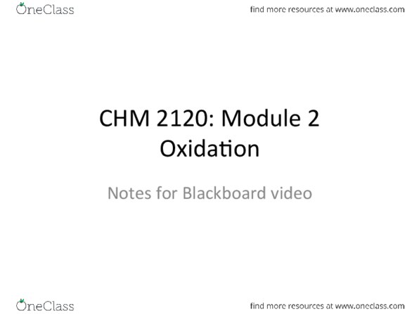 CHM 2120 Lecture Notes - Lecture 4: Acetone, Jones Oxidation, Electronegativity thumbnail