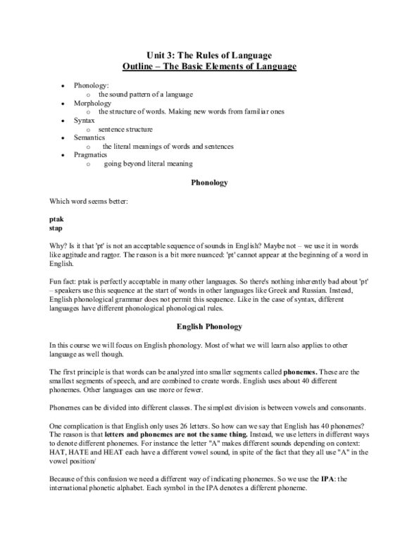 Psychology 2134A/B Lecture Notes - Fricative Consonant thumbnail