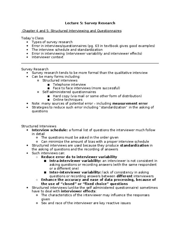 Sociology 2206A/B Lecture 5: Lecture 5 (Chapters 4-5) thumbnail