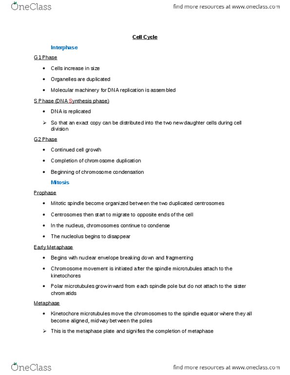 BIOL 1090 Chapter Notes -Microfilament, Cell Membrane, Cytokinesis thumbnail