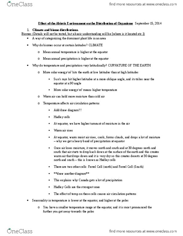 BIOL 2060 Lecture Notes - Lecture 2: Evapotranspiration, Vapor Pressure, Drought Deciduous thumbnail