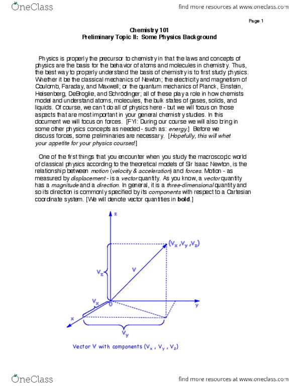 CHEM 101 Lecture Notes - Lecture 5: Lorentz Force, Gravitational Constant, Circular Motion thumbnail