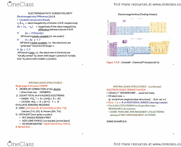 CHEM 101 Lecture Notes - Lecture 22: Lewis Structure, Vsepr Theory, Lone Pair thumbnail