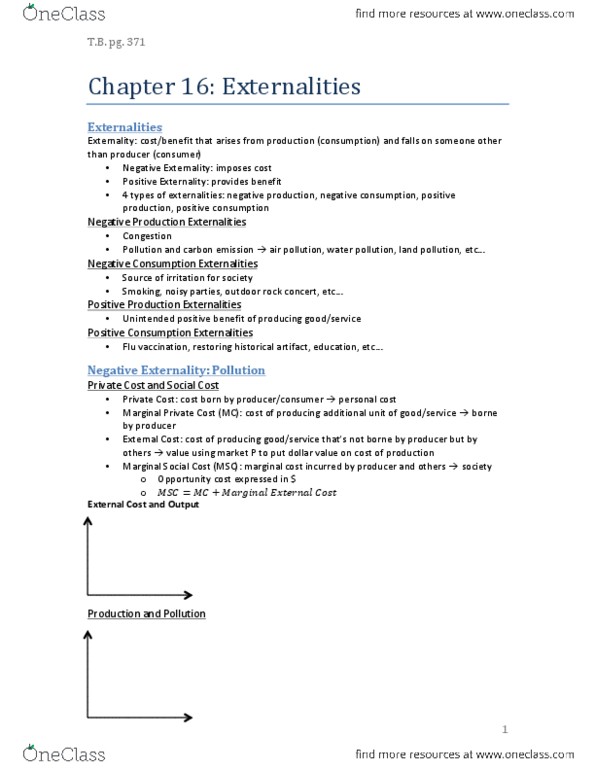 Economics 1021A/B Chapter Notes - Chapter 16: Emissions Trading, Marginal Cost, Opportunity Cost thumbnail