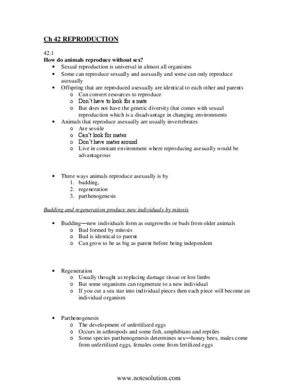 BIOA02H3 Chapter 42: Chapter 42 Textbook notes thumbnail