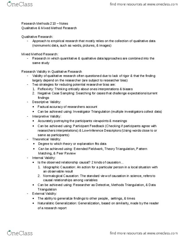 PSYC 201W Lecture Notes - Lecture 11: Grounded Theory, Life Satisfaction, Pragmatism thumbnail