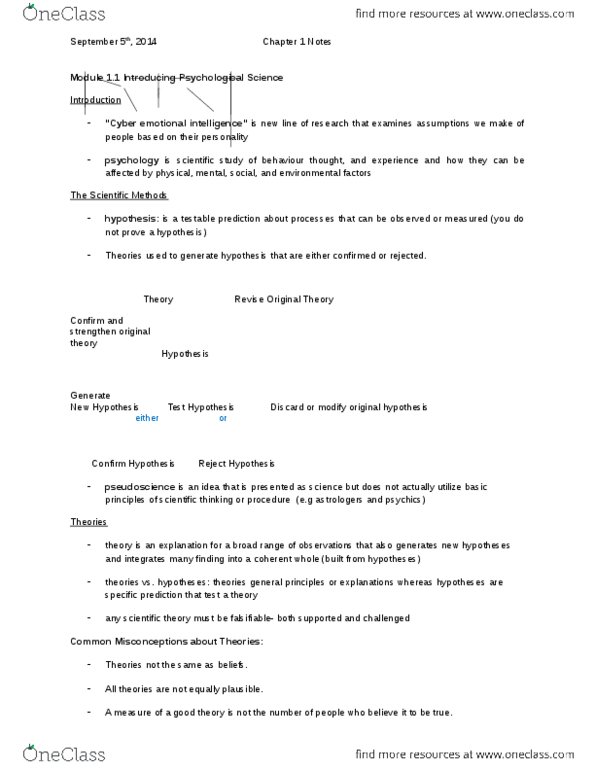 PSYA01H3 Chapter 1: Pyschology- chapter 1 textbook notes.docx thumbnail