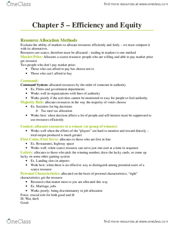 Economics 1021A/B Chapter Notes - Chapter 5: Overproduction, Externality thumbnail