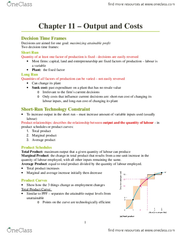 Economics 1021A/B Chapter Notes - Chapter 11: Longrun thumbnail