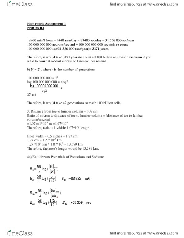 PNB 2XB3 Chapter Notes -Binary Logarithm thumbnail