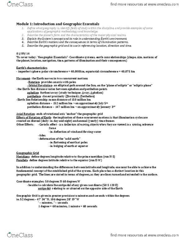 GEOG 120 Lecture Notes - Lecture 2: Arctic Circle, Fot, Declination thumbnail