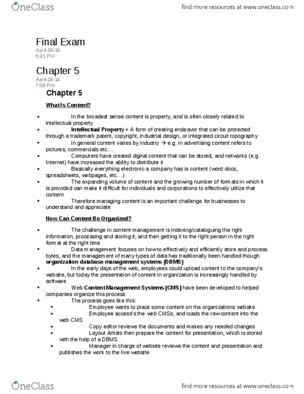 Computer Science 1032A/B Chapter : CompSci 1032 Textbook Chapters .doc thumbnail