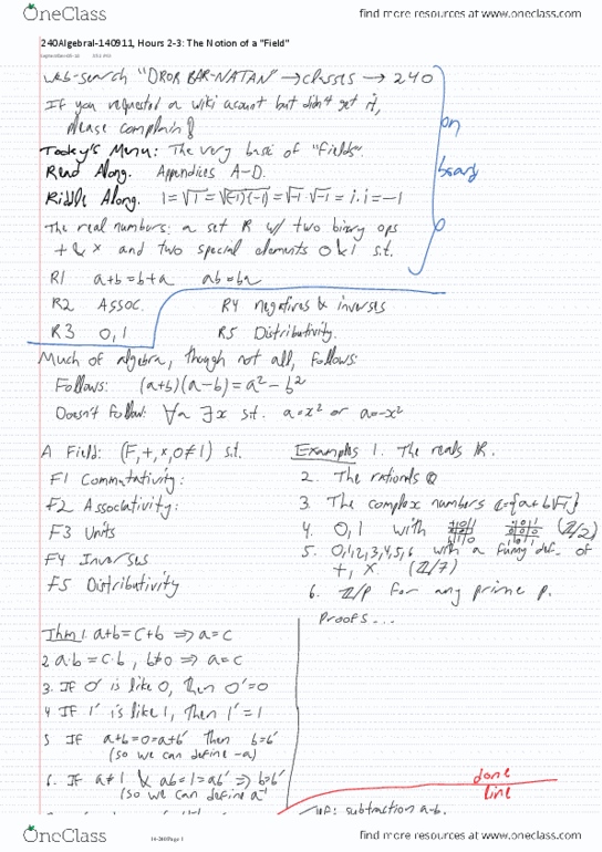 MAT240H1 Lecture 2: 240AlgebraI-140911,_Hours_2-3-_The_Notion_of_a_''Field''.pdf thumbnail