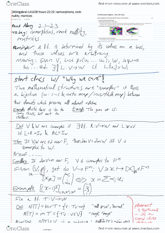 MAT240H1 Lecture 15: 240AlgebraI-141029_Hours_22-23-_isomorphisms,_rank-nullity,_matrices.pdf thumbnail