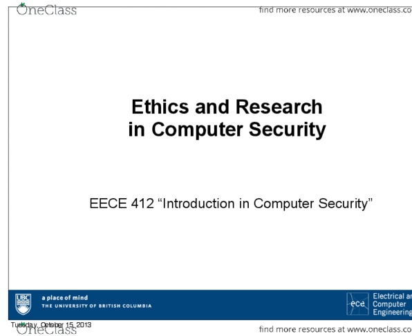 EECE 252 Lecture Notes - Lecture 9: Honeynet Project thumbnail