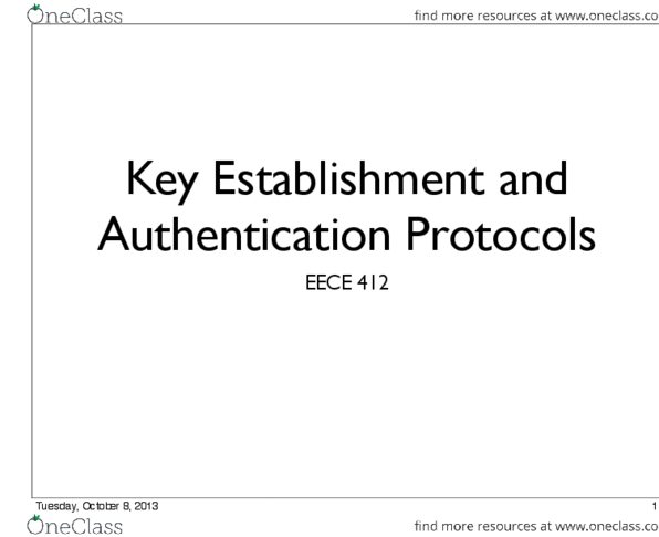 EECE 252 Lecture Notes - Lecture 8: Discrete Logarithm, Forward Secrecy, Symmetric-Key Algorithm thumbnail