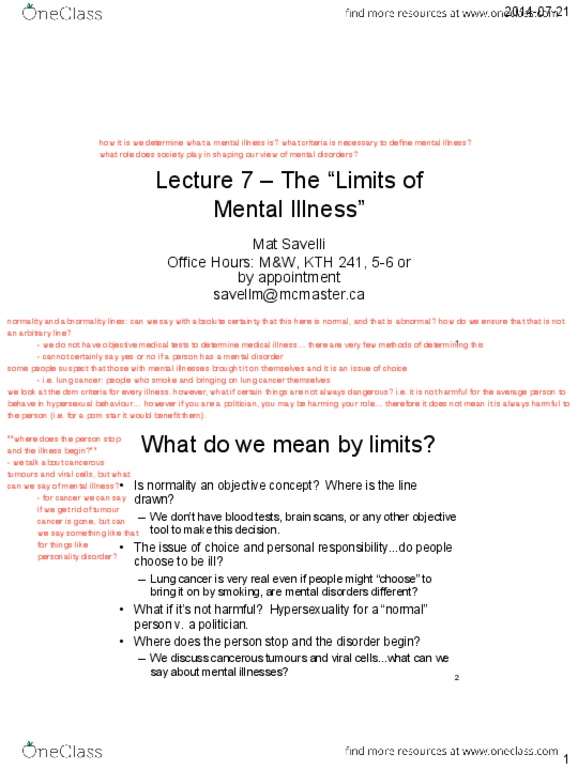 HLTHAGE 2G03 Lecture Notes - Lecture 7: Effects Of Cannabis, Substance Abuse, Methylphenidate thumbnail