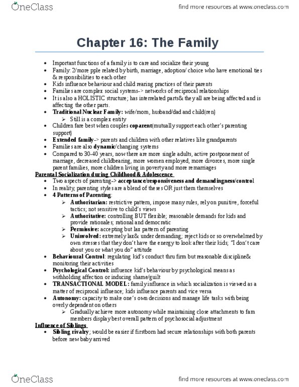 PSYC 2110 Chapter Notes - Chapter 16: Parenting Styles, Characters Of Myst, Stress Management thumbnail