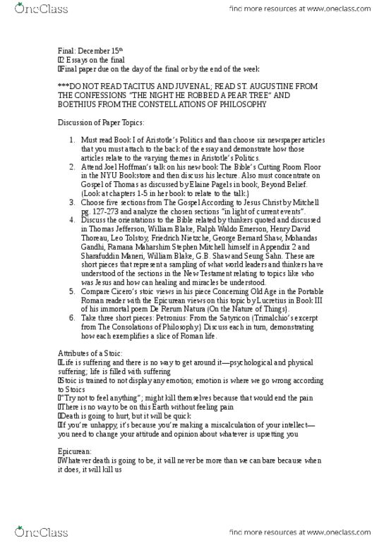 SFI-UF 101 Lecture Notes - Lecture 6: Ralph Waldo Emerson, Seungsahn, George Bernard Shaw thumbnail