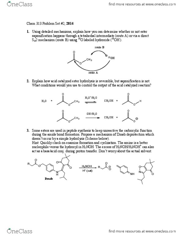 CHEM 313 Chapter Notes -Racemic Mixture, Gabriel Synthesis, Saponification thumbnail