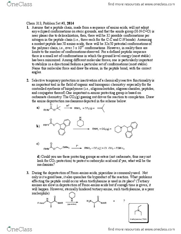 CHEM 313 Chapter Notes -Oxazolone, Triethylamine, Bioorganic Chemistry thumbnail