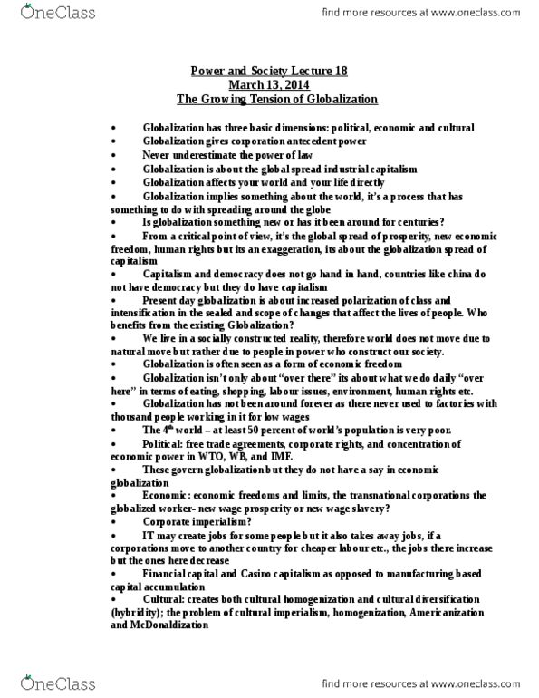 HREQ 1040 Lecture Notes - Lecture 18: Economic Globalization, Legal Personality, New Social Movements thumbnail