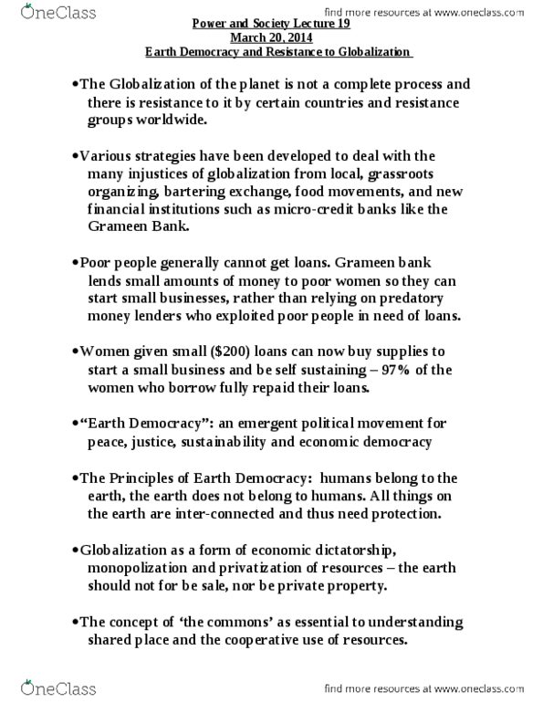 HREQ 1040 Lecture Notes - Lecture 19: Grameen Bank, Economic Democracy thumbnail