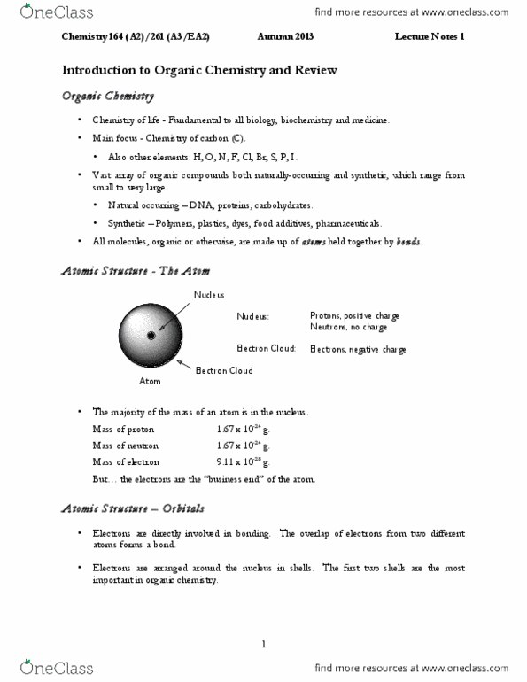 CHEM261 Lecture 1: Lesson 1.pdf thumbnail