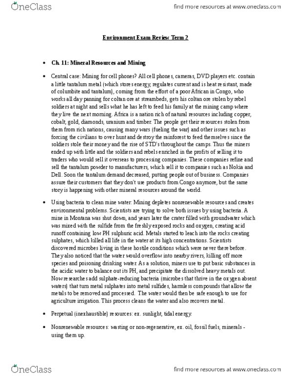 ENV100Y5 Chapter Final: Environment Exam notes- chapter 11-13.docx thumbnail