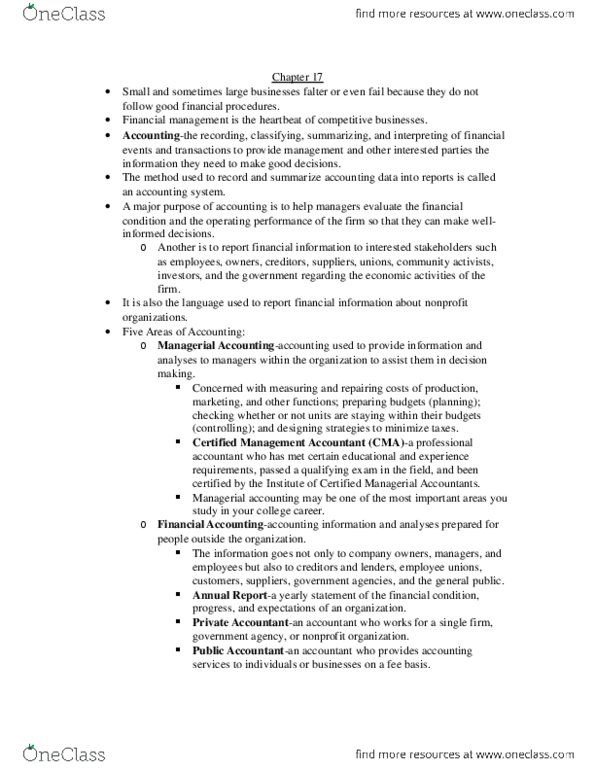 BMGT 110 Chapter Notes - Chapter 17: Governmental Accounting Standards Board thumbnail