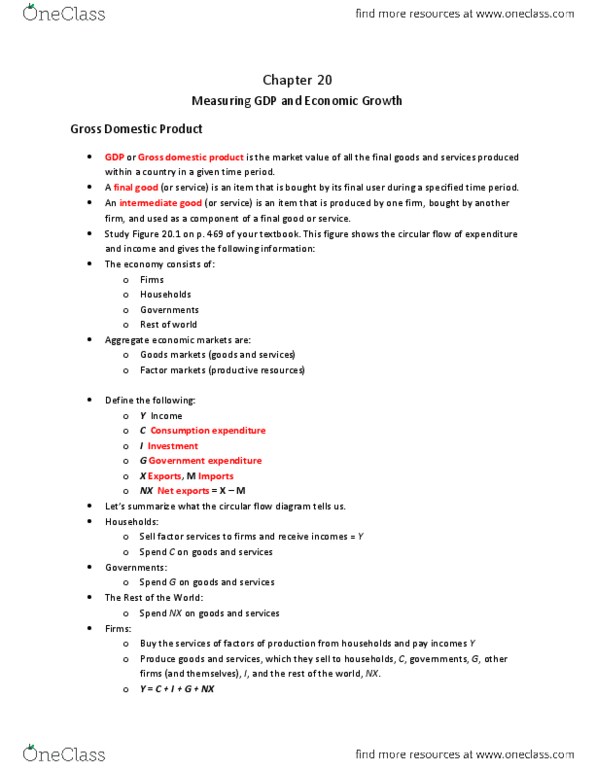 Economics 1022A/B Chapter Notes - Chapter 20: International Monetary Fund, Potential Output, Factor Cost thumbnail