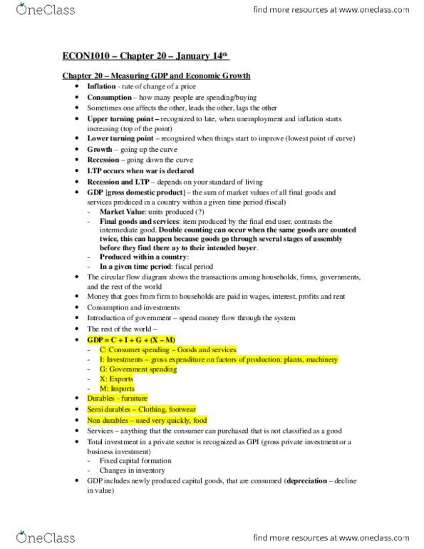 ECON 1010 Chapter Notes - Chapter 20: Political Freedom, Business Cycle, Xm Satellite Radio thumbnail