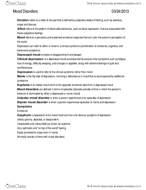 PSYCH 270 Chapter Notes - Chapter 16-21: Alcoholism, Conscientiousness, Cyclothymia thumbnail