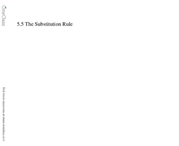 MTH 142 Lecture 1: Section 5.5 The Substitution Rule thumbnail