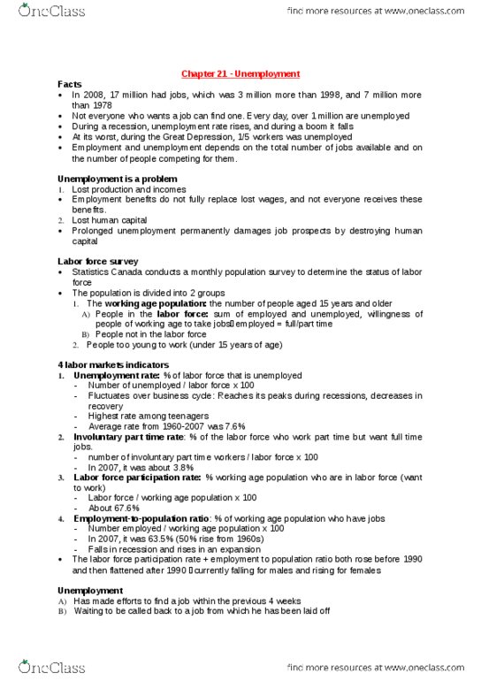 EC140 Chapter Notes - Chapter 21: Business Cycle, Full Employment, Human Capital thumbnail