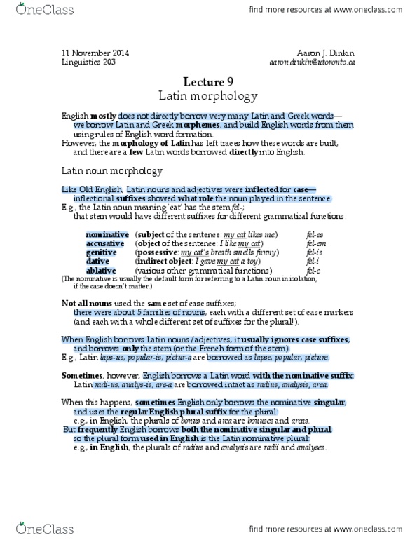LIN203H1 Lecture 9: lec9.pdf thumbnail