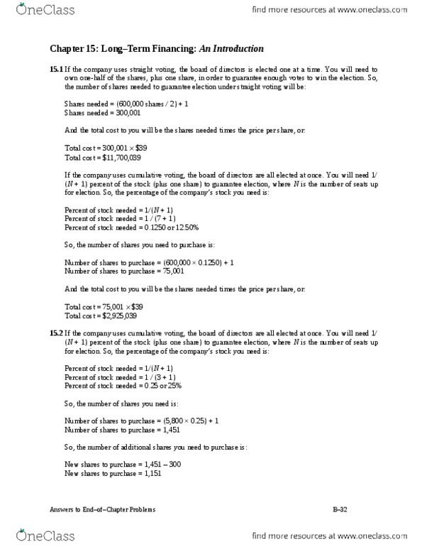 FINA 395 Chapter Notes - Chapter 15: Callable Bond, Cumulative Voting, Weighted Arithmetic Mean thumbnail