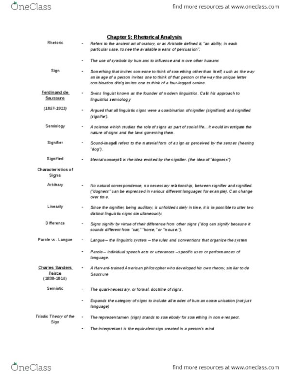 SMC219Y1 Chapter Notes - Chapter 5: Hearing Dog, Aesthetics, Roland Barthes thumbnail