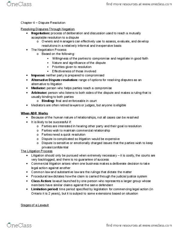 AFM231 Lecture Notes - Lecture 1: Counterclaim, Procedural Law thumbnail