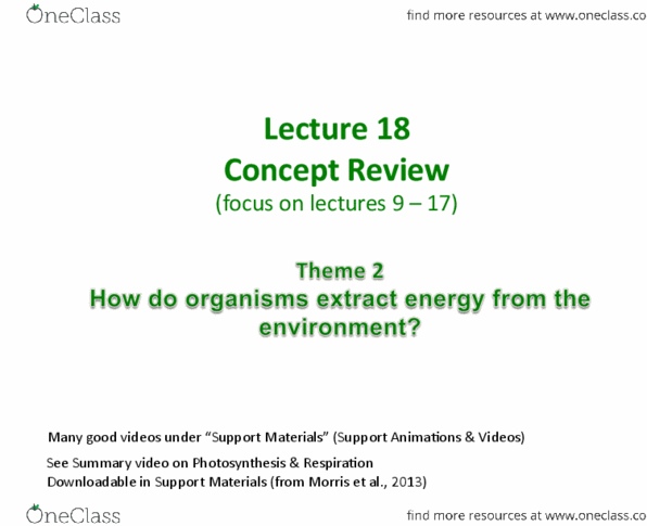 BIOL 243 Lecture Notes - Lecture 1: Chale, Plastoquinone, Mitochondrion thumbnail
