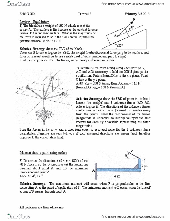 ENGG 202 Lecture Notes - Lecture 1: Cross Product, Unit Vector, Contact Force thumbnail
