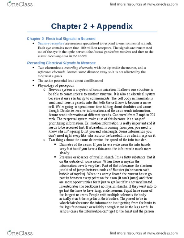 PSYC 2390 Chapter Notes - Chapter 2: Visual Acuity, Eye Strain, Presbyopia thumbnail