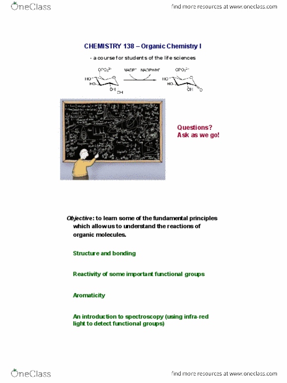 CHM136H1 Lecture Notes - Lecture 1: Wave Function, Ethane, Bond Length thumbnail