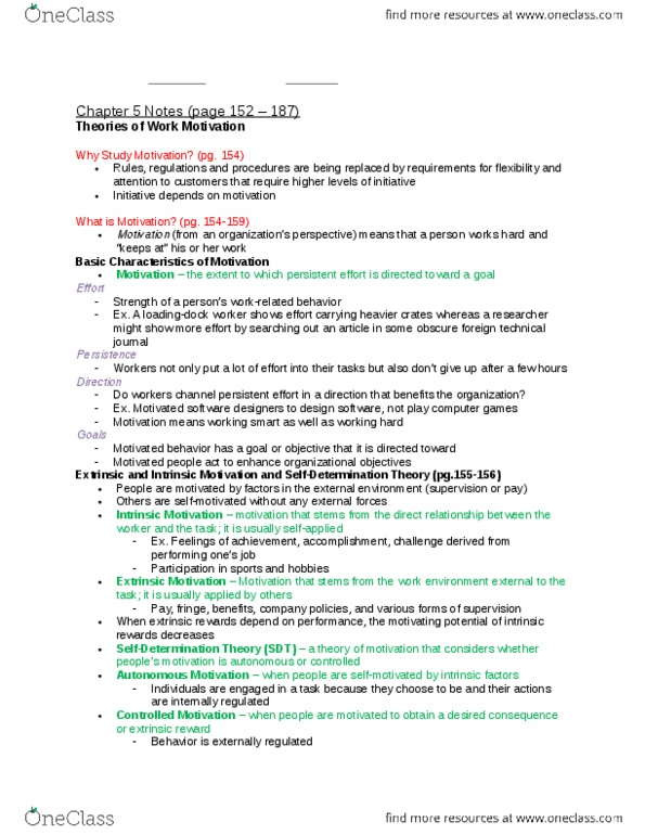 BU288 Chapter Notes - Chapter 5: Academic Advising, Goal Orientation, Achievement Orientation thumbnail