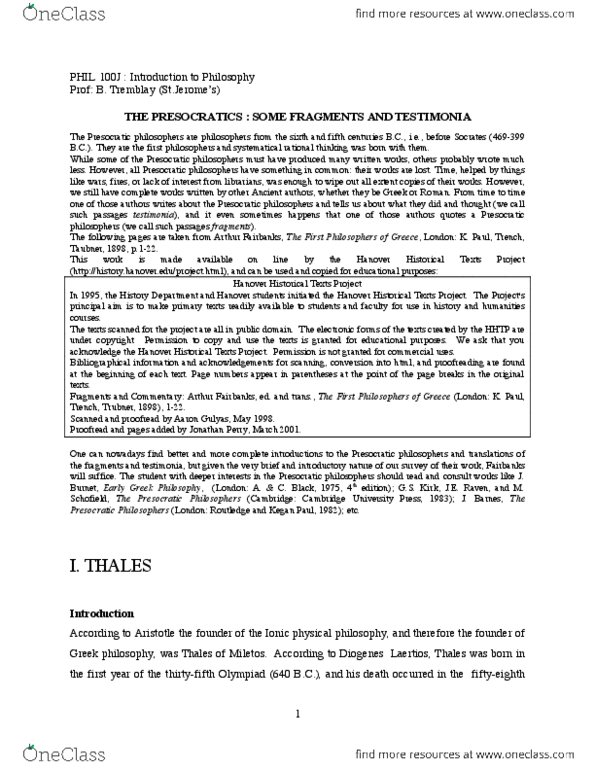 PHIL100J Chapter 1: First Presocratics-Fragments and Testimonies.pdf thumbnail