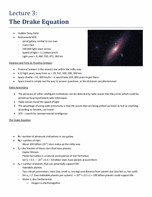 Biology 1002B Lecture : The Drake Equation thumbnail