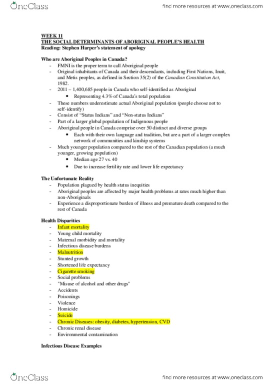 Health Sciences 1002A/B Lecture Notes - Lecture 11: Shigellosis, Malnutrition thumbnail