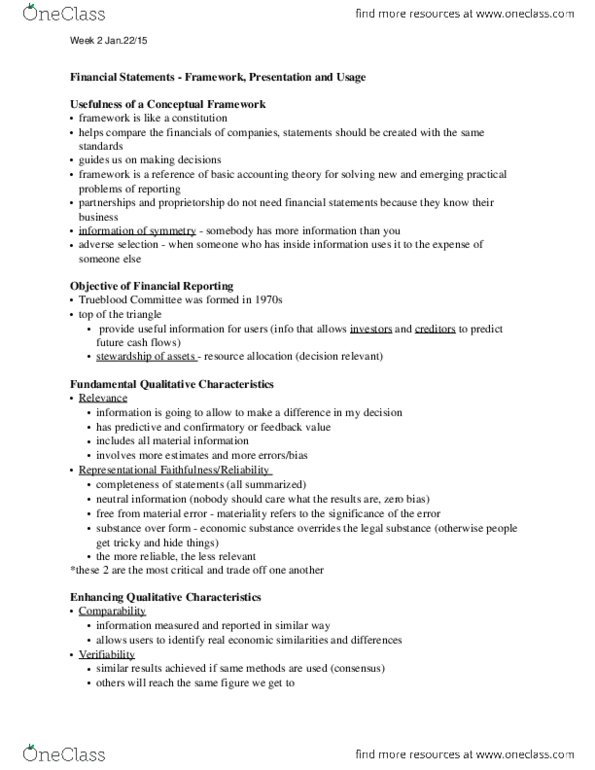 Management and Organizational Studies 1023A/B Lecture Notes - Lecture 2: Cash Flow, Deferred Income, Inventory Turnover thumbnail